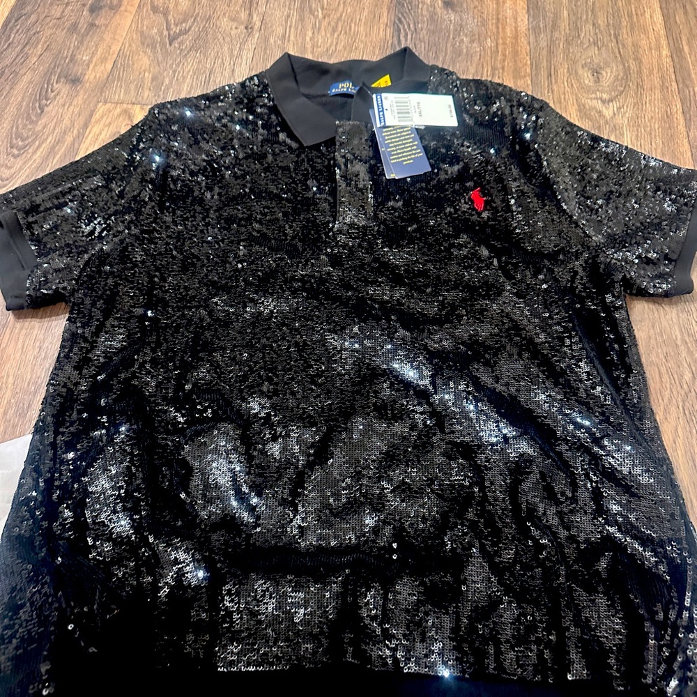 Women’s Brand New Sequin Polo.